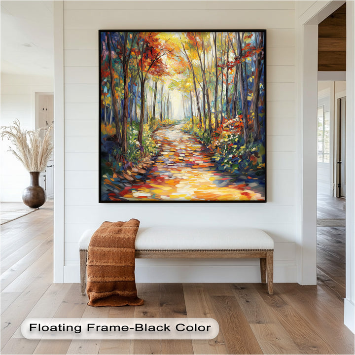 Forest Road to Somewhere – Expressive Oil Painting
