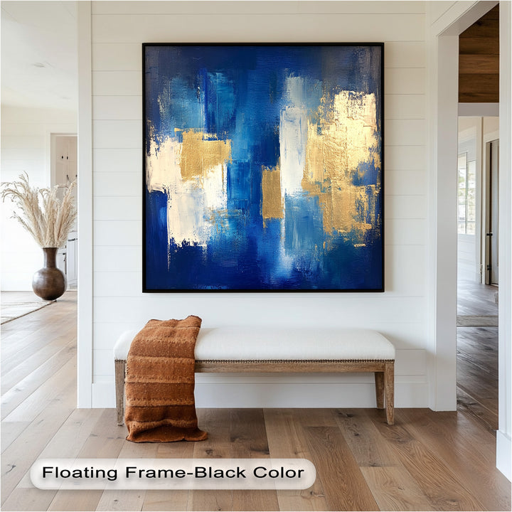 Blue Harmony Abstract – Modernes Ölgemälde
