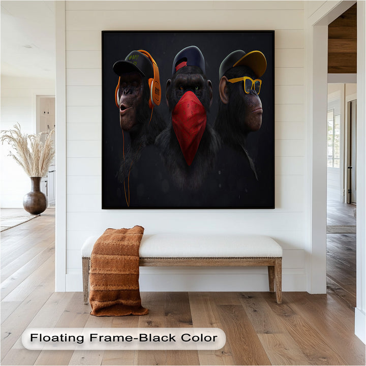 Urban Evolution – Streetwise Chimp Collective Banksy Oil Painting