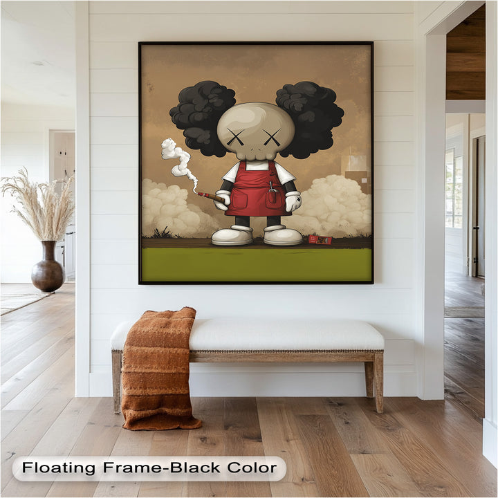 Red Apron Rebel – KAWS Ölgemälde