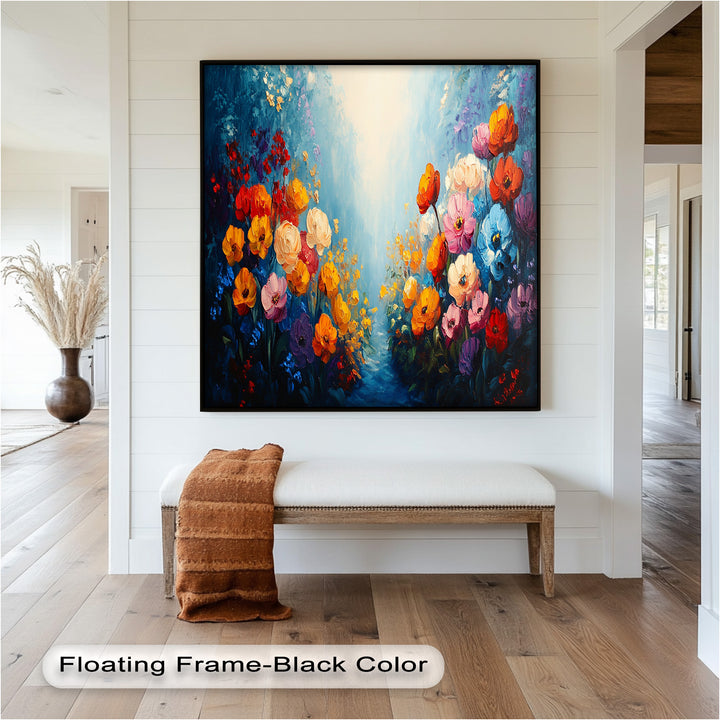 Multicolor Wild Bloom Explosion - Flower Oil Painting