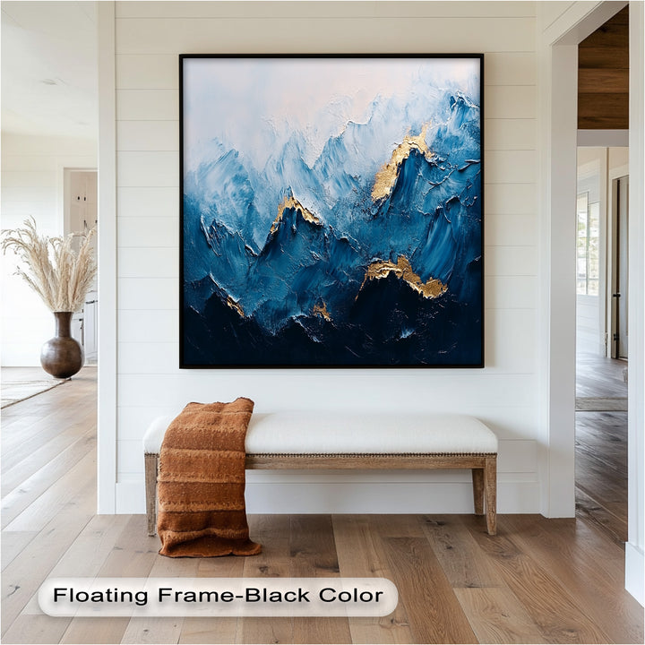 Blue Ridge Art – Abstraktes Berg-Ölgemälde