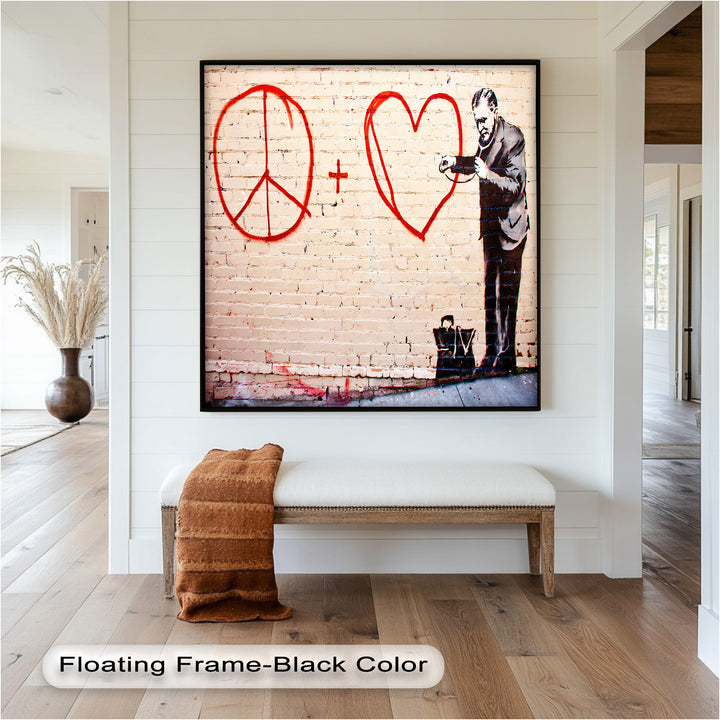 Peace + Love Equation – Banksy Oil Painting