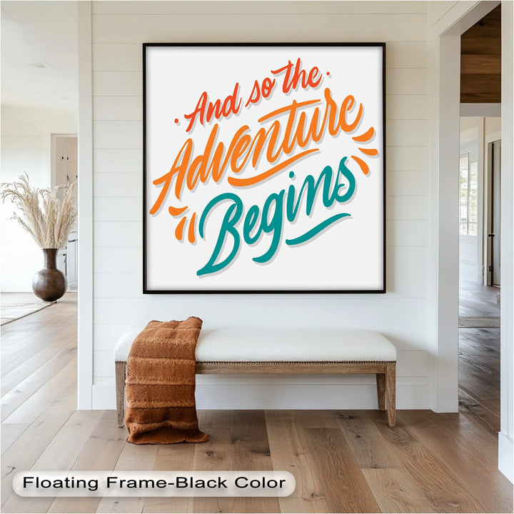 And So the Adventure Begins – Colorful Motivational Oil Painting - MyPhotoStation