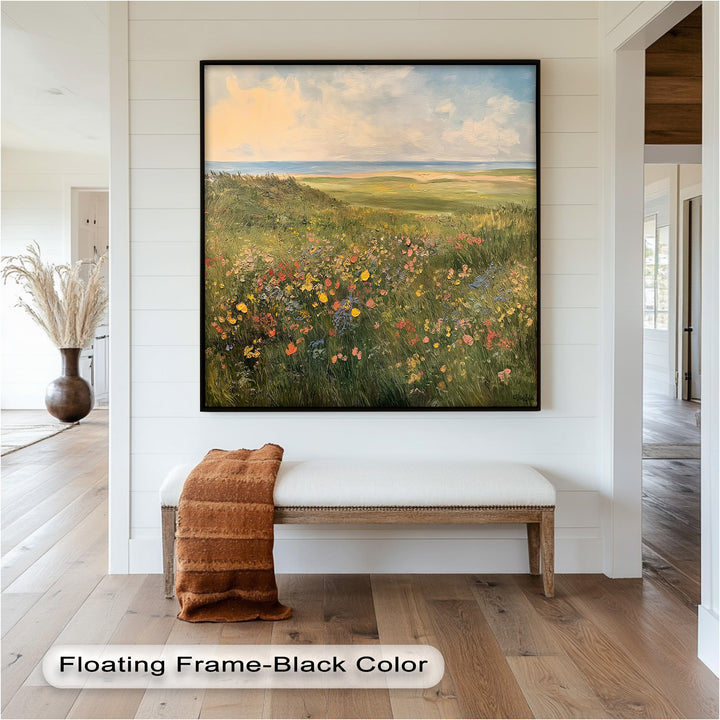 Seaside Meadow View – Landscape Oil Painting