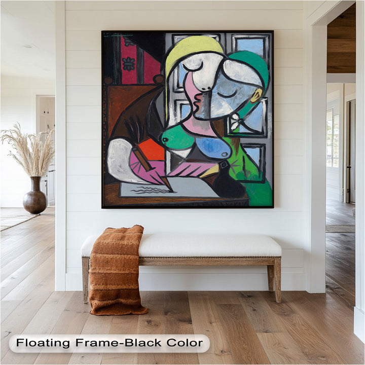 Dreaming Scribe – Woman Writing by the Window Picasso Oil Painting