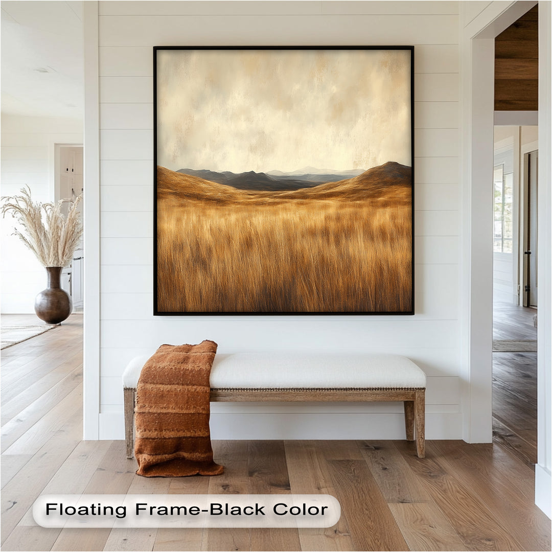 Golden Prairie Horizon – Landschaftsölgemälde