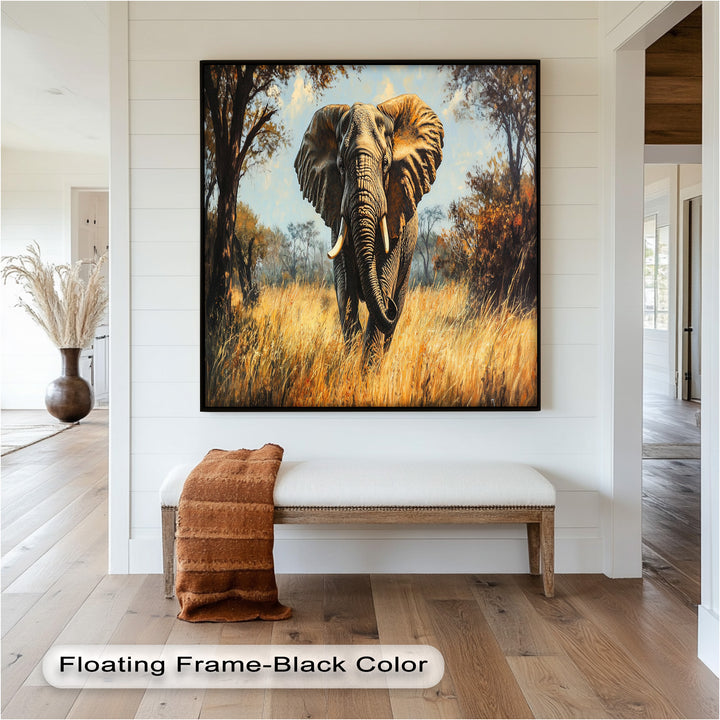 Guardian of the Wild – Elephant Oil Painting