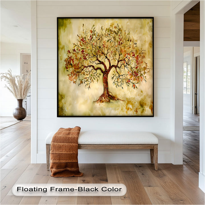 With intricate detailing and warm earthy colors, the artwork symbolizes growth, balance, and the natural cycles of life.