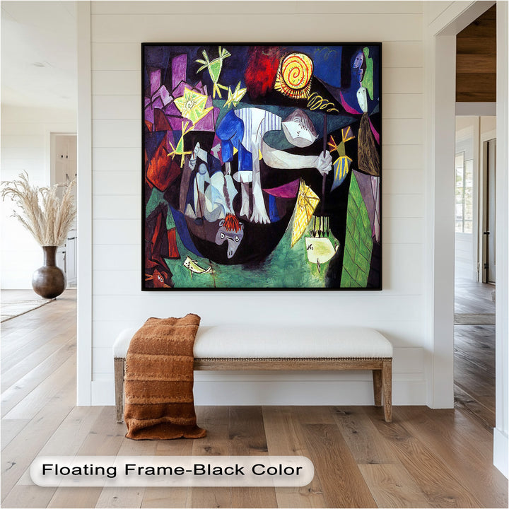 Night of the Spirals – Symbolic Surrealist Picasso Oil Painting