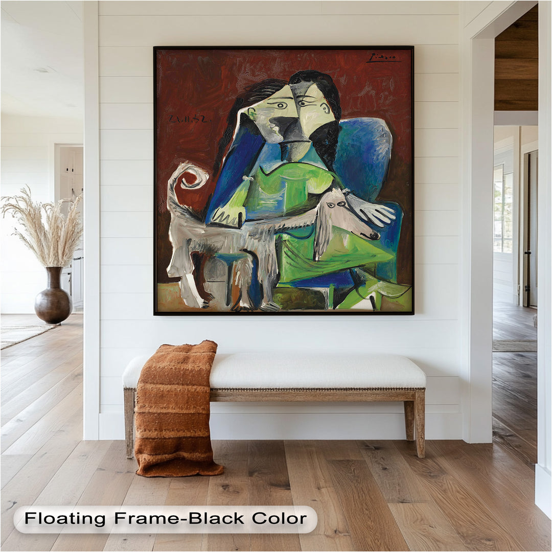Woman with Afghan Hound – Picasso Oil Painting