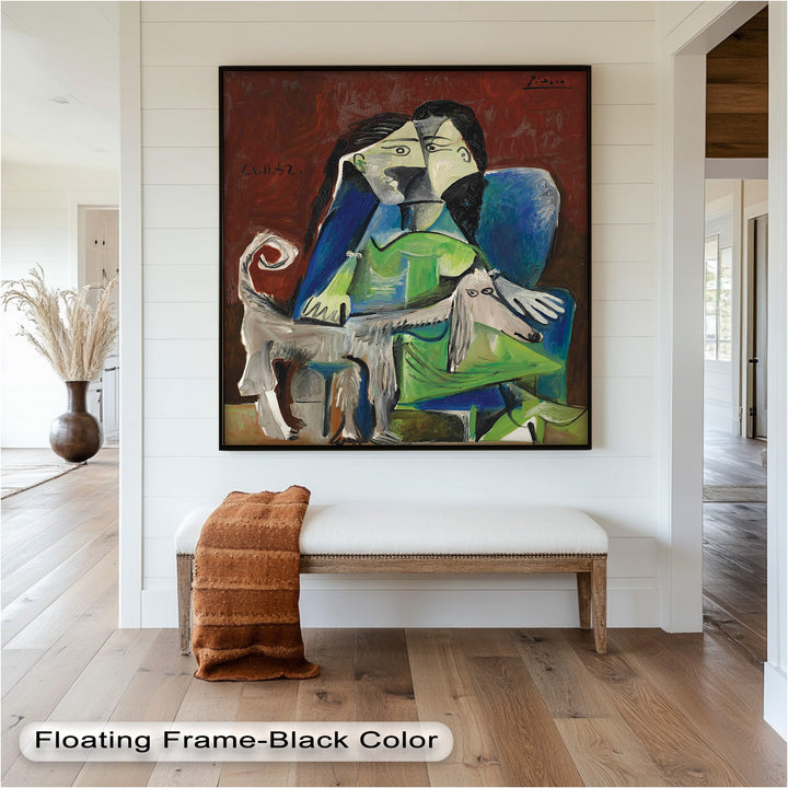 Woman with Afghan Hound – Picasso Oil Painting