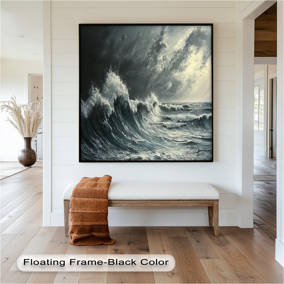 Perfect for bold, dramatic interiors, this painting brings an intense, atmospheric presence to any space.

