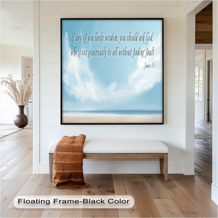 James 1:5 – Ask God for Wisdom Bible Verse Oil Painting