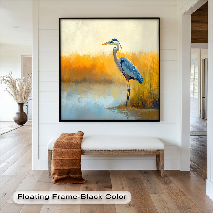 Blue Heron by Autumn Marsh – Animal Oil Painting