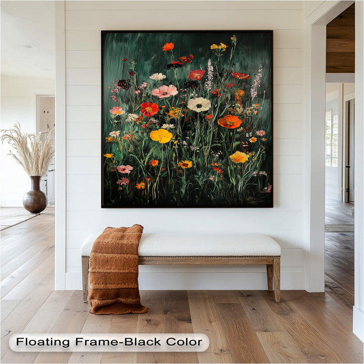 Wild Meadow Bloom – Colorful Field Flowers Flower Oil Painting