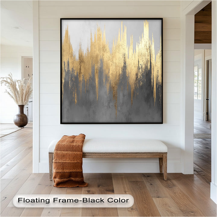 Golden Lighting – Modern Abstract Oil Painting