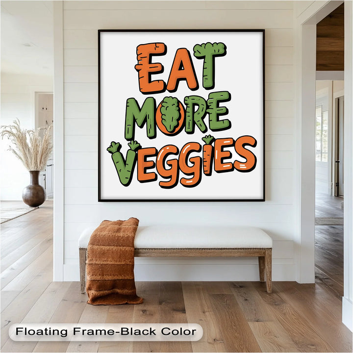 Eat More Veggies – Colorful Letters Oil Painting - MyPhotoStation