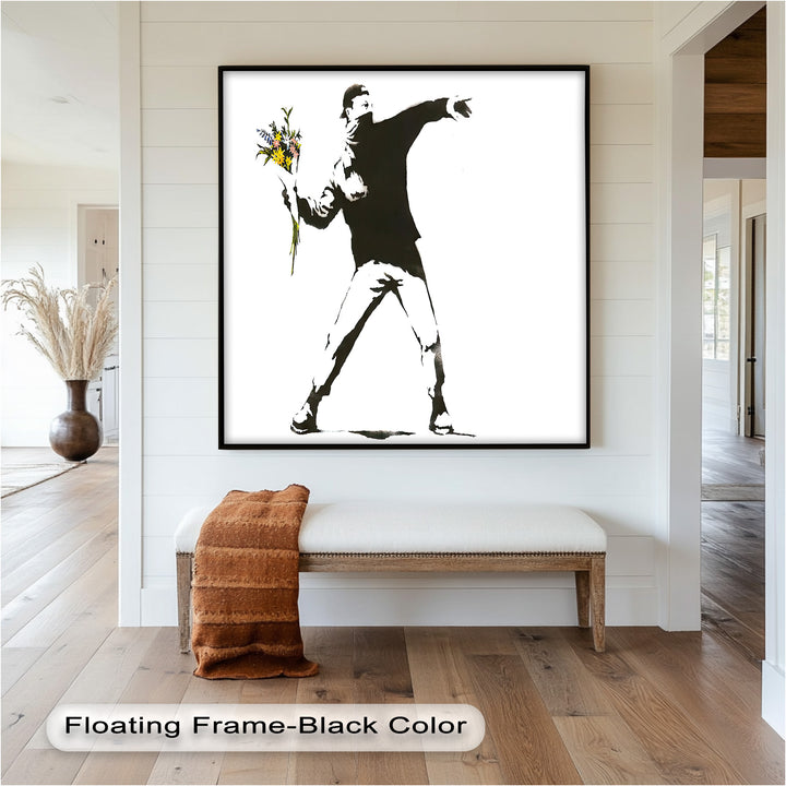 Flower Thrower – Iconic Protest Banksy Oil Painting