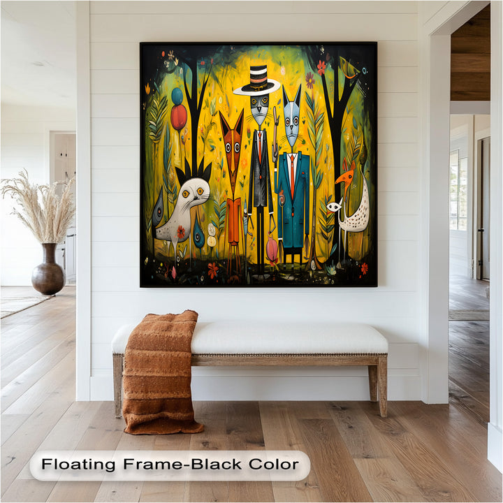 The Dandy Forest – Surreal Animal Portraits in Suits Picasso Oil Painting
