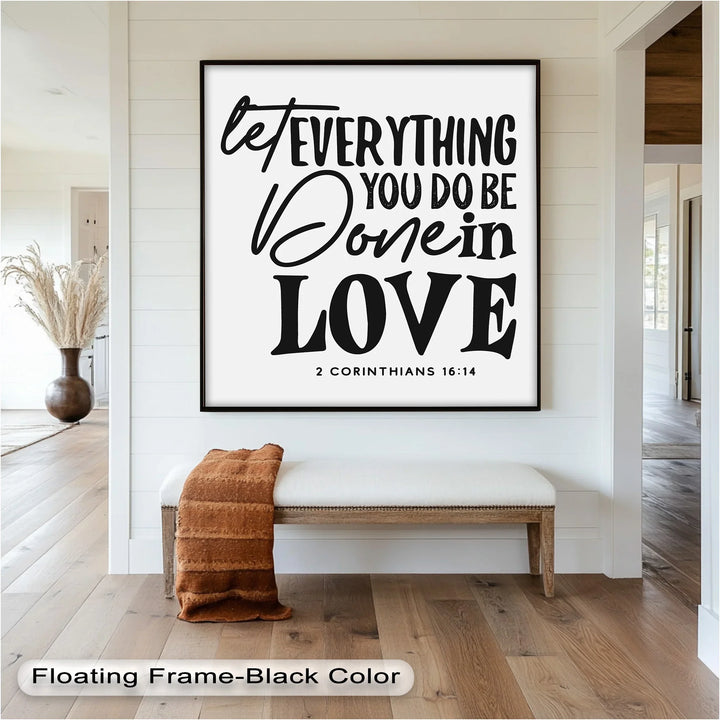 Let Everything Be Done in Love – Scripture Oil Painting - MyPhotoStation