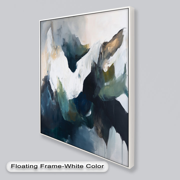 Eclipsed Range – Bold Mountain Shadows Abstract Oil Painting