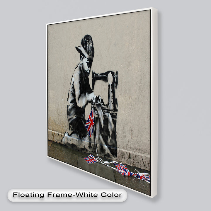 Stitched Allegiance – Banksy Oil Painting