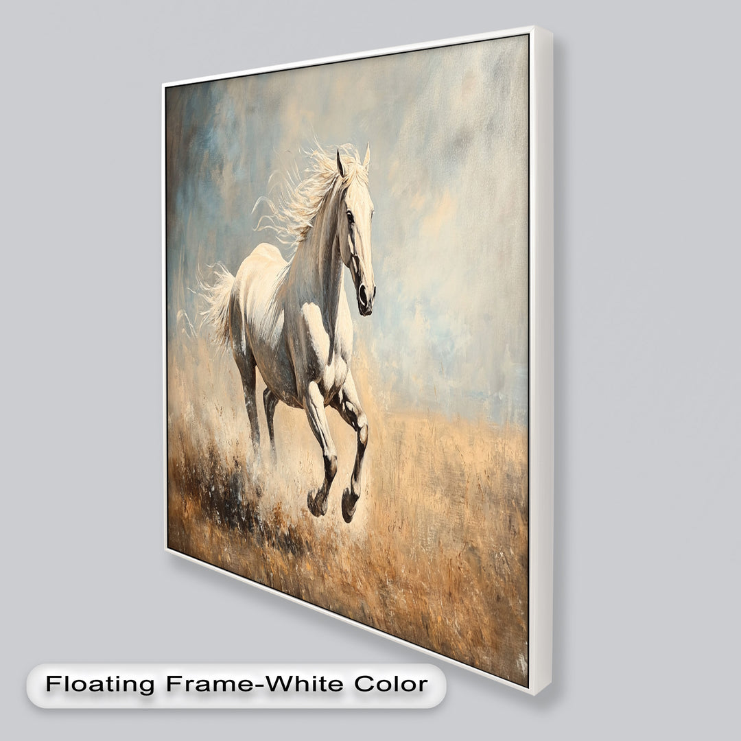 White Stallion Art – Horse Oil Painting