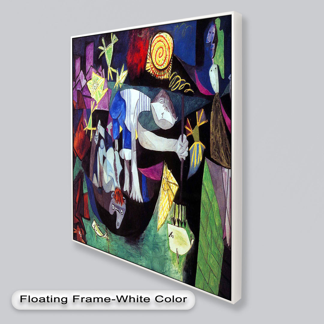 Night of the Spirals – Symbolic Surrealist Picasso Oil Painting