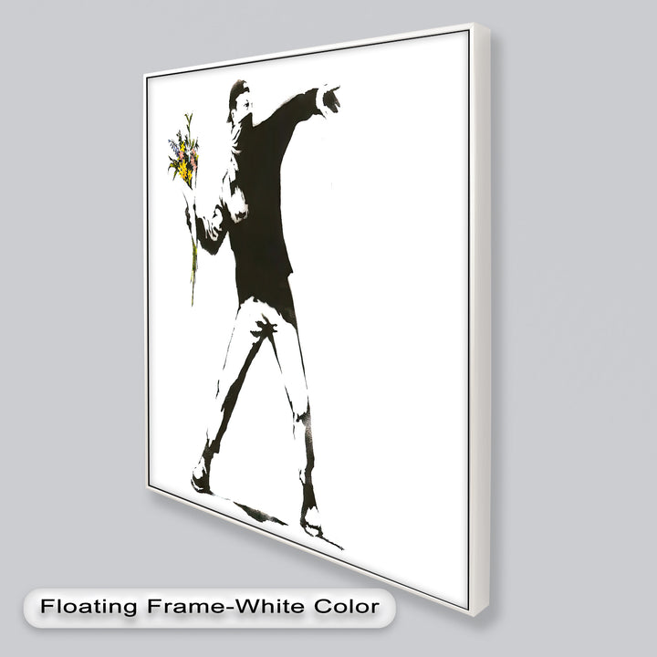 Flower Thrower – Iconic Protest Banksy Oil Painting