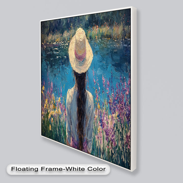 Girl by the Water – Impressionist Oil Painting