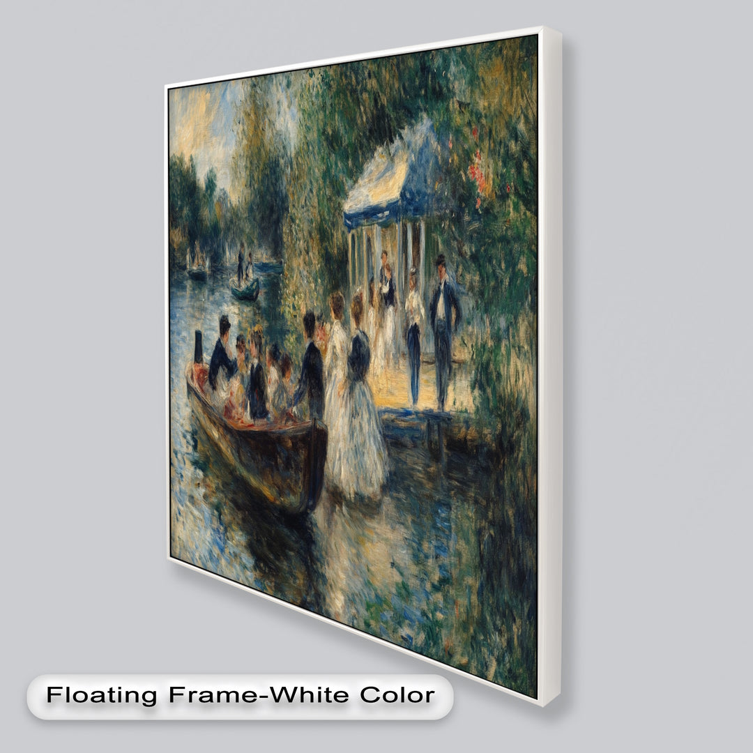 Afternoon Gathering by the River – Impressionist Oil Painting