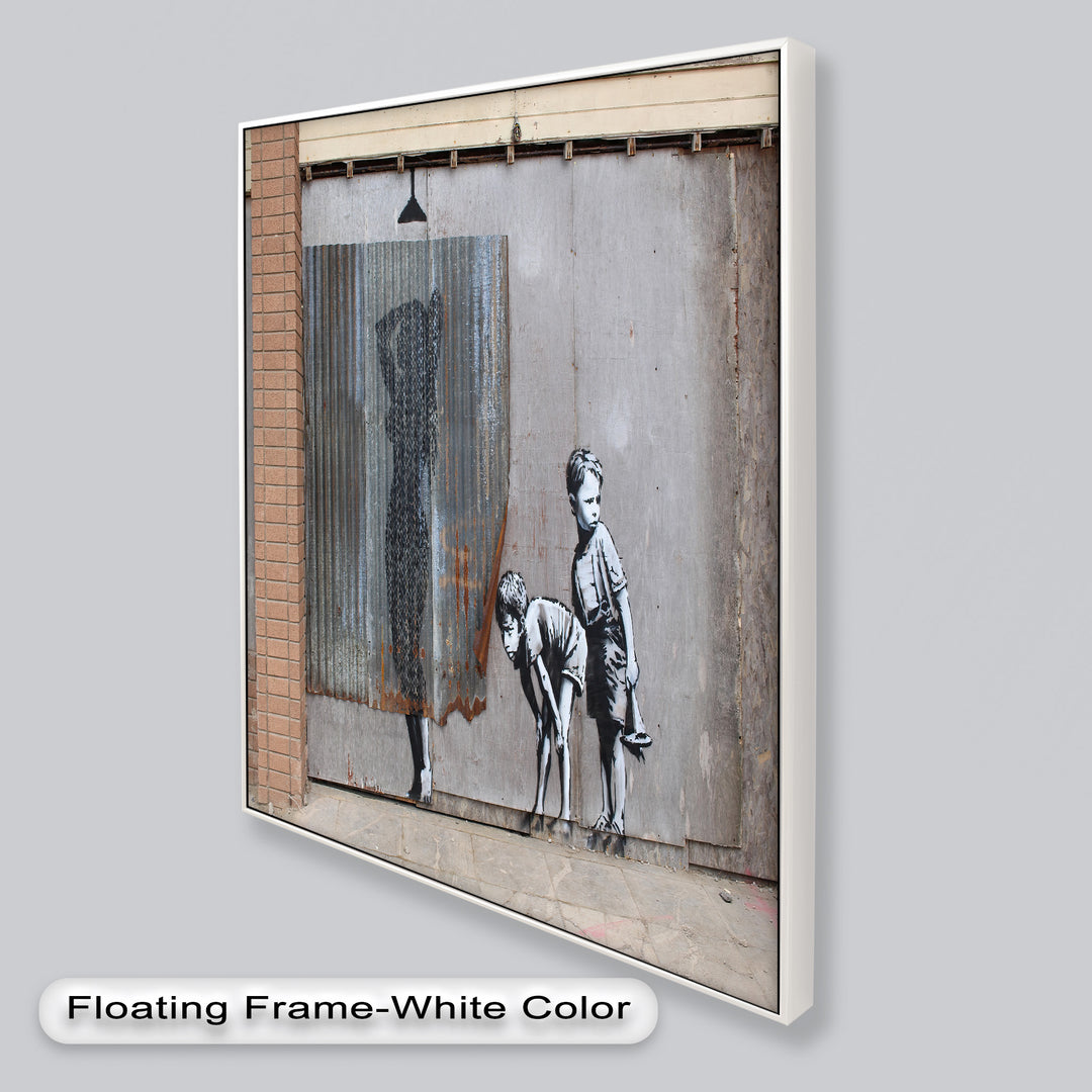 Boys Looking Girl – Banksy Oil Painting