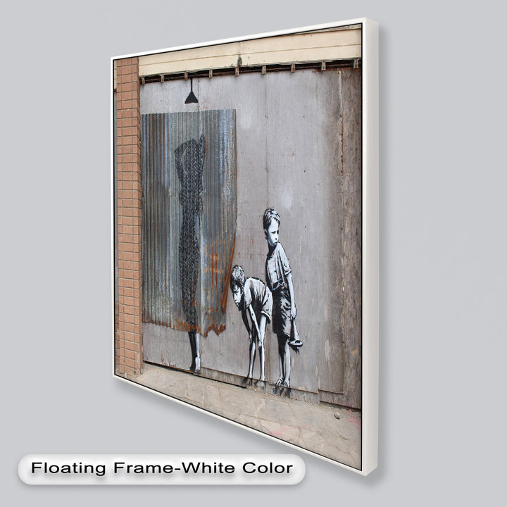Boys Looking Girl – Banksy Oil Painting