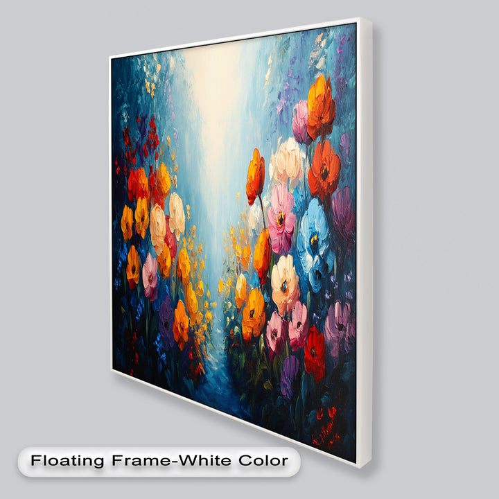 Multicolor Wild Bloom Explosion - Flower Oil Painting