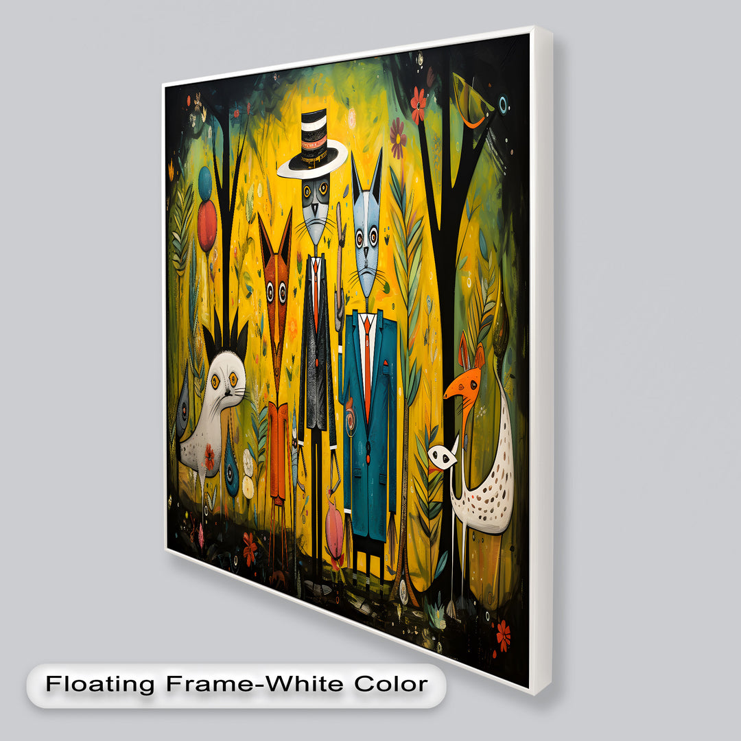 The Dandy Forest – Surreal Animal Portraits in Suits Picasso Oil Painting