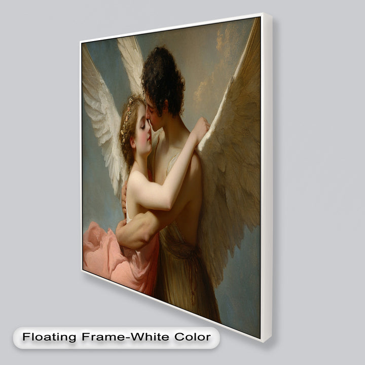 Heavenly Embrace – Cupid and Psyche Renaissance Love Oil Painting