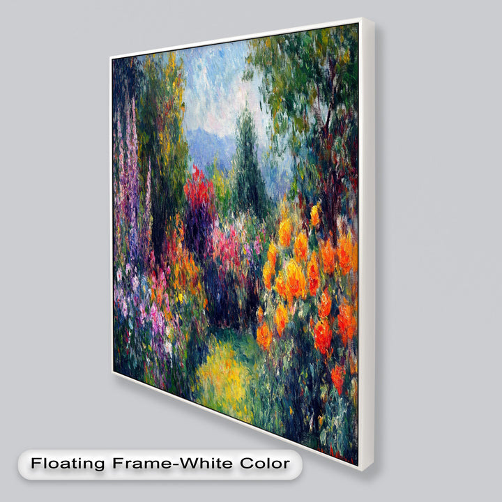 Sunlit Garden in Full Bloom – Impressionist Floral Oil Painting