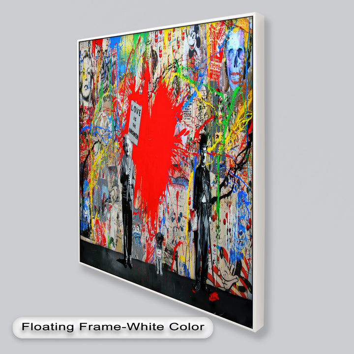 Love Is the Answer – Color Explosion Banksy Oil Painting