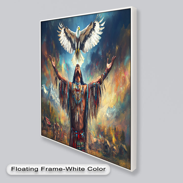 Call of the Sky – Native Ceremony Oil Painting
