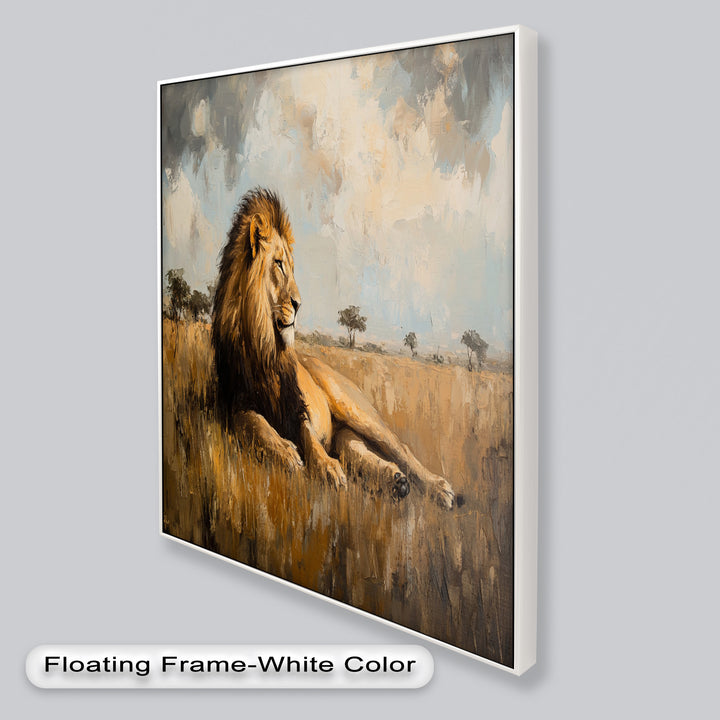 Majestic Serengeti King – Regal Lion Oil Painting
