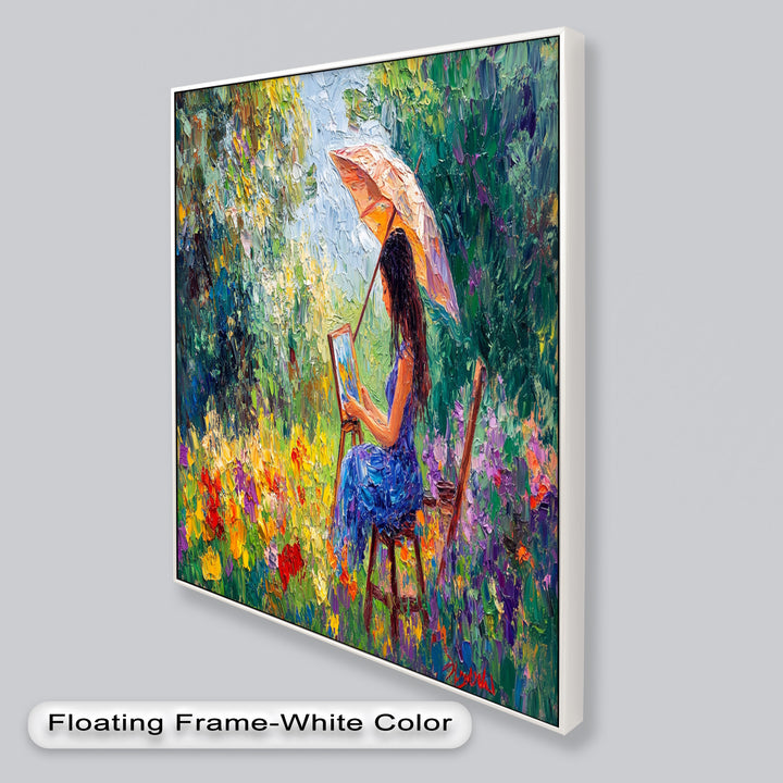 Colorful Garden Scene – Impressionist Oil Painting