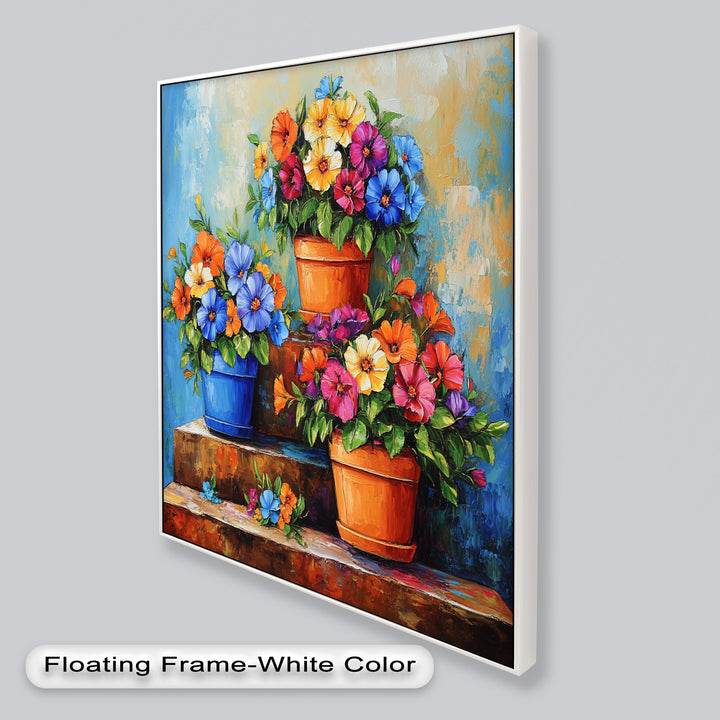 Flower Pots Wall Decor – Botanical Oil Paintings
