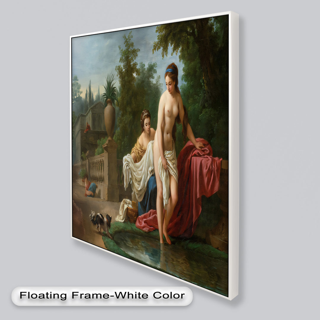 Bathing in the Garden – Neoclassical Elegance Oil Painting