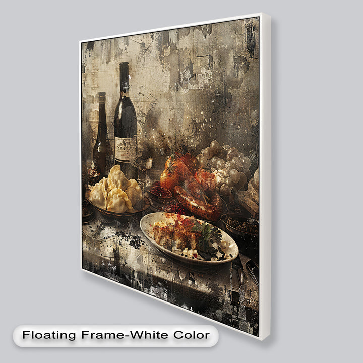 Rustic Feast – Vintage Culinary Still Life Food Painting