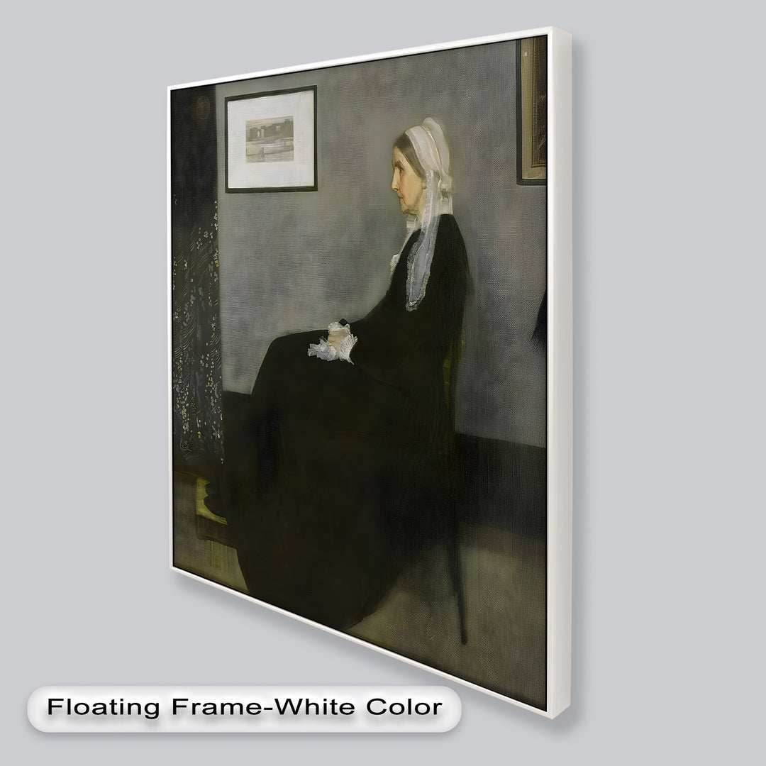 A Quiet Devotion – Seated Woman in Black Historic Oil Painting