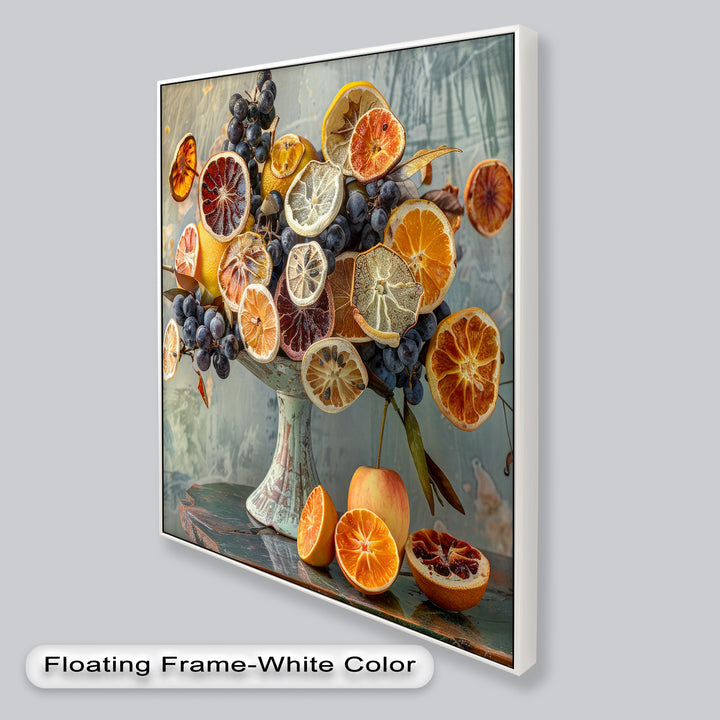 Grapes and Citrus Harmony – Decorative Still Life Food Painting