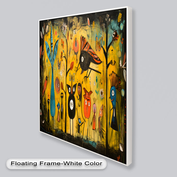 Whimsy in the Wild – Surreal Forest Creature Picasso Oil Painting
