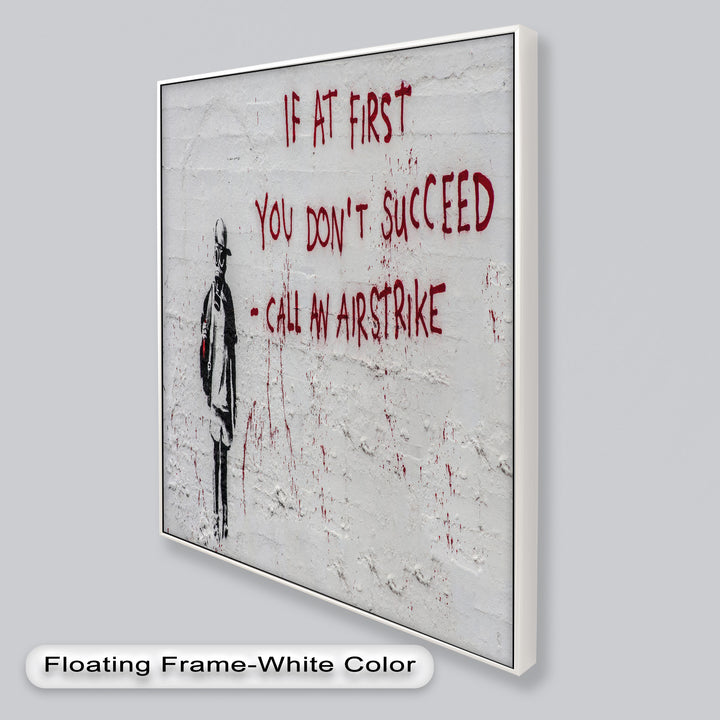 Call an Airstrike – Provocative Banksy Oil Painting