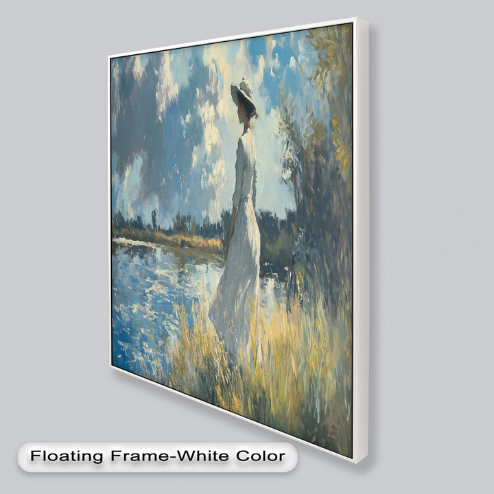 Lady by the River – Impressionist Oil Painting